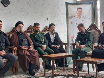 دیدار با خانواده شهدای جنایت آمریکایی صهیونی توسط امام جمعه آباده