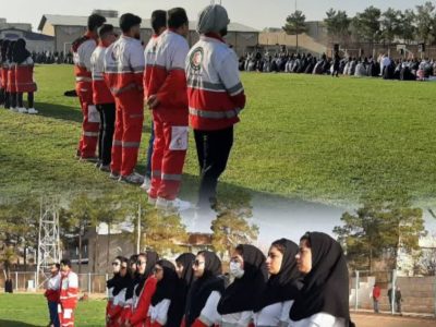 پشتیبانی امدادی مراسم معنوی نماز عید فطر در آباده