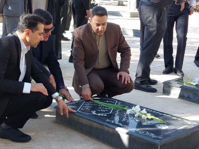 مراسم غبارروبی مزار شهدا آباده برگزار شد