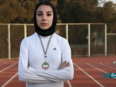 دختر دونده آباده‌ای بر سکوی سوم قهرمانی کشور ایستاد